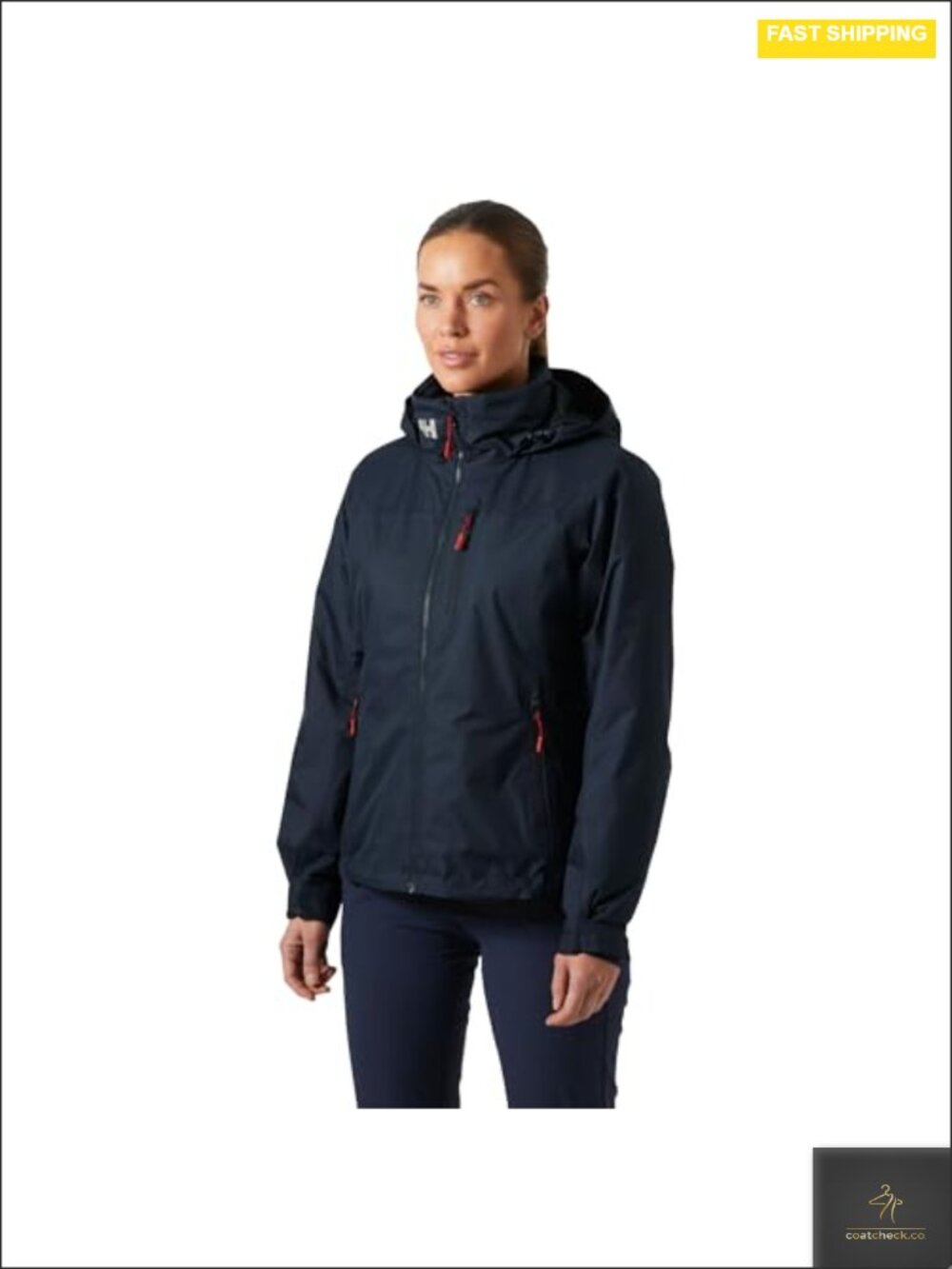 Women's Waterproof Hooded Pile Fleece Jacket Sailing Marine